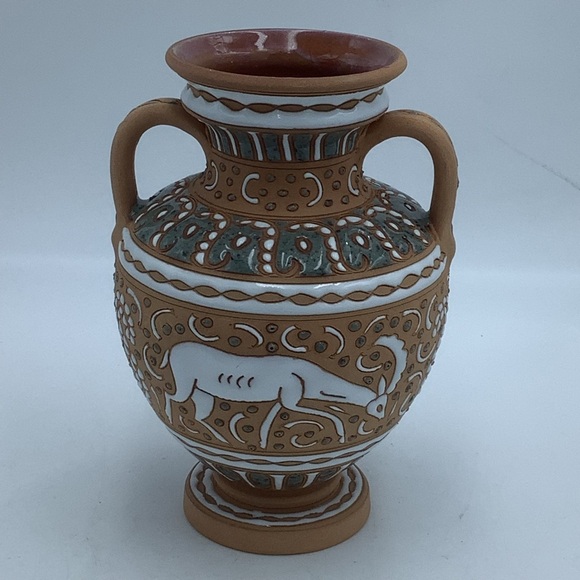 Handmade Dakas Keramic Rodos Greece Vase - Picture 1 of 9
